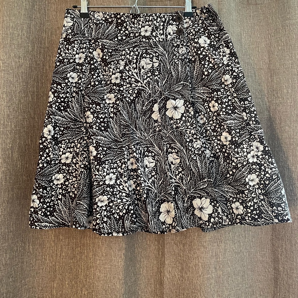 Ann Taylor Faux Wrap Cotton Skirt